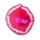 Max 1 Piece 80-100mm Agate Quartz Crystal Slices Coaster Home Ornament Fuschia