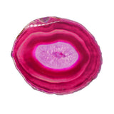 Max 1 Piece 80-100mm Agate Quartz Crystal Slices Coaster Home Ornament Fuschia