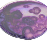 Maxbell 1 Piece 80-100mm Agate Quartz Crystal Slices Coaster Home Ornament Purple
