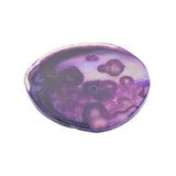 Maxbell 1 Piece 80-100mm Agate Quartz Crystal Slices Coaster Home Ornament Purple