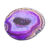 Maxbell 1 Piece 80-100mm Agate Quartz Crystal Slices Coaster Home Ornament Purple