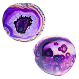 Maxbell 1 Piece 80-100mm Agate Quartz Crystal Slices Coaster Home Ornament Purple