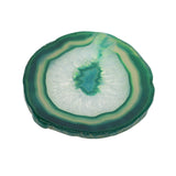 Maxbell 1 Piece 80-100mm Agate Quartz Crystal Slices Coaster Home Ornament Green
