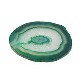 Maxbell 1 Piece 80-100mm Agate Quartz Crystal Slices Coaster Home Ornament Green