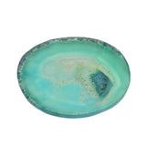 Maxbell 1 Piece 80-100mm Agate Quartz Crystal Slices Coaster Home Ornament Green