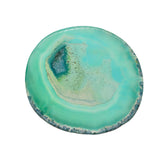 Maxbell 1 Piece 80-100mm Agate Quartz Crystal Slices Coaster Home Ornament Green