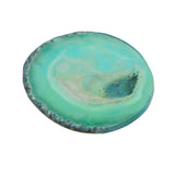 Maxbell 1 Piece 80-100mm Agate Quartz Crystal Slices Coaster Home Ornament Green