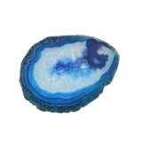 Maxbell 1 Piece 80-100mm Agate Quartz Crystal Slices Coaster Home Ornament Navy blue