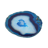 Maxbell 1 Piece 80-100mm Agate Quartz Crystal Slices Coaster Home Ornament Navy blue