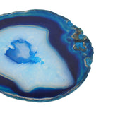 Maxbell 1 Piece 80-100mm Agate Quartz Crystal Slices Coaster Home Ornament Navy blue