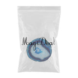 Maxbell 1 Piece 80-100mm Agate Quartz Crystal Slices Coaster Home Ornament Navy blue