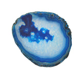 Maxbell 1 Piece 80-100mm Agate Quartz Crystal Slices Coaster Home Ornament Navy blue
