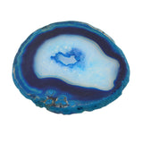 Maxbell 1 Piece 80-100mm Agate Quartz Crystal Slices Coaster Home Ornament Navy blue
