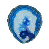 Maxbell 1 Piece 80-100mm Agate Quartz Crystal Slices Coaster Home Ornament Navy blue