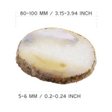 Maxbell 1 Piece 80-100mm Agate Quartz Crystal Slices Coaster Home Ornament Raw grey