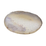Maxbell 1 Piece 80-100mm Agate Quartz Crystal Slices Coaster Home Ornament Raw grey