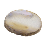 Maxbell 1 Piece 80-100mm Agate Quartz Crystal Slices Coaster Home Ornament Raw grey