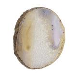 Maxbell 1 Piece 80-100mm Agate Quartz Crystal Slices Coaster Home Ornament Raw grey