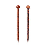 Maxbell 10 Pcs Vintage Women Wood Hair Stick Hairpin Head Pins for Hair Accessories