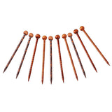 Maxbell 10 Pcs Vintage Women Wood Hair Stick Hairpin Head Pins for Hair Accessories