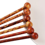 Maxbell 10 Pcs Vintage Women Wood Hair Stick Hairpin Head Pins for Hair Accessories