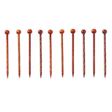 Maxbell 10 Pcs Vintage Women Wood Hair Stick Hairpin Head Pins for Hair Accessories