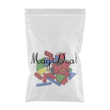 Maxbell 30 Pieces Mixed Geometric Flatback Wooden Sewing Buttons DIY Scrapbook Craft