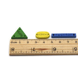 Maxbell 30 Pieces Mixed Geometric Flatback Wooden Sewing Buttons DIY Scrapbook Craft