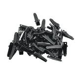 Maxbell 50 Piece Black Metal Single Prong Alligator Hair Clips Hair Accessories 24mm