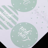 Maxbell 10 Pcs Paper Hand Account Stickers Valentine's Day Sticker Decoration Green