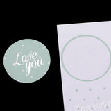 Maxbell 10 Pcs Paper Hand Account Stickers Valentine's Day Sticker Decoration Green