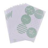 Maxbell 10 Pcs Paper Hand Account Stickers Valentine's Day Sticker Decoration Green