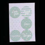 Maxbell 10 Pcs Paper Hand Account Stickers Valentine's Day Sticker Decoration Green
