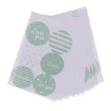 Maxbell 10 Pcs Paper Hand Account Stickers Valentine's Day Sticker Decoration Green