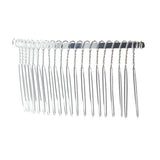 Maxbell 10 Pieces DIY Blank Metal Hair Clips Side Comb 20 Teeth Bridal Accessories
