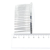 Maxbell 10 Pieces DIY Blank Metal Hair Clips Side Comb 20 Teeth Bridal Accessories