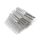 Maxbell 10 Pieces DIY Blank Metal Hair Clips Side Comb 20 Teeth Bridal Accessories
