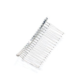 Maxbell 10 Pieces DIY Blank Metal Hair Clips Side Comb 20 Teeth Bridal Accessories