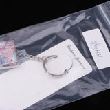 Maxbell Double Sides Crystal Glass Square Keychain Key Buckle Bag Key Ring Chain