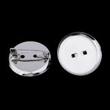 Maxbell 10 Pieces Brooch Blank Lapel Pin Badge Base Pin-Back Button Base 23MM Metal