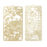 Maxbell Classic Hollow Out Metal Bookmark Stationery Metal School Bookmark Girl