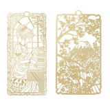 Maxbell Classic Hollow Out Metal Bookmark Stationery Metal School Bookmark Girl