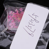 Maxbell 1 Piece Dried Flower Crystal Pendants Glass Pendant DIY Jewelry Pink