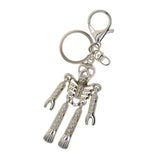 Maxbell Steam Punk Lobster Clasp Keychain with Keyring Skeleton Skull Pendant Charms