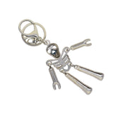 Maxbell Steam Punk Lobster Clasp Keychain with Keyring Skeleton Skull Pendant Charms