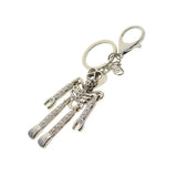 Maxbell Steam Punk Lobster Clasp Keychain with Keyring Skeleton Skull Pendant Charms