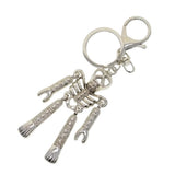 Maxbell Steam Punk Lobster Clasp Keychain with Keyring Skeleton Skull Pendant Charms