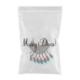 Maxbell National Style Beaded Tassel Charms Pendant DIY Necklace Jewelry red blue