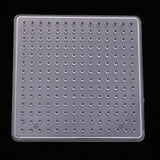 Max 6Pcs Clear Perler Beads Pegboard fits 5mm Bead for DIY Children Craft Square
