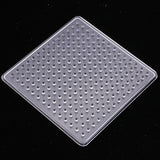Max 6Pcs Clear Perler Beads Pegboard fits 5mm Bead for DIY Children Craft Square